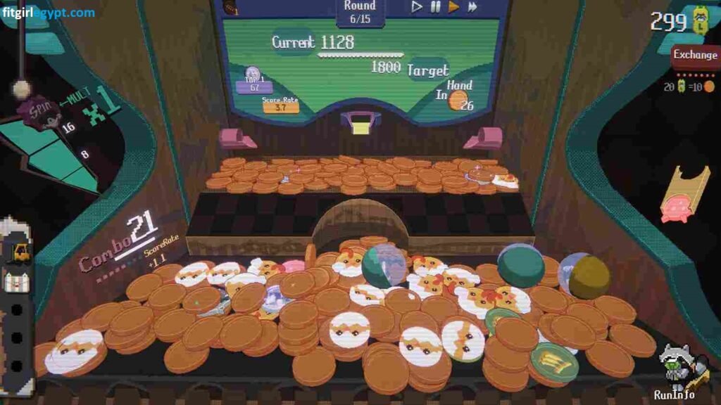 قم بتنزيل لعبة RACCOIN Coin Pusher Roguelike للكمبيوتر الشخصي